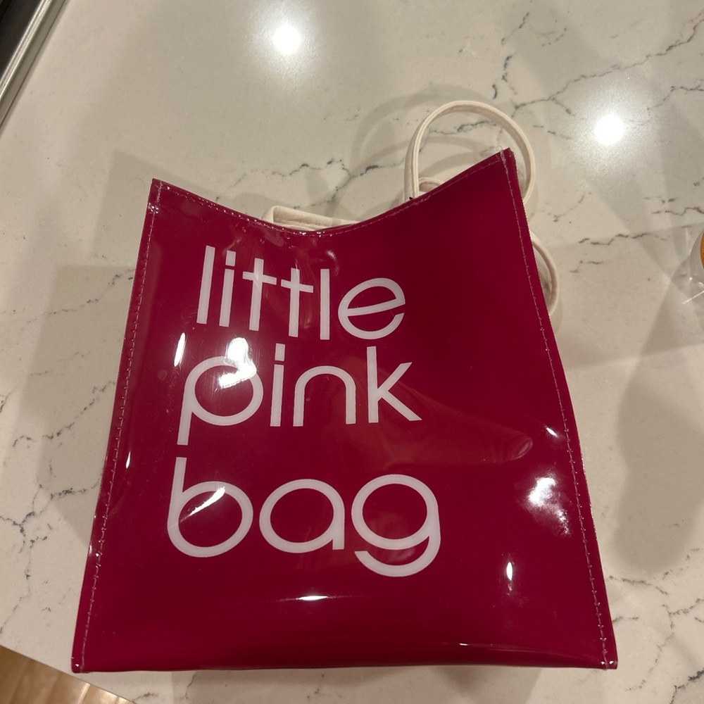 Bloomingdale's Little Pink Bag - Hot Pink with White Text